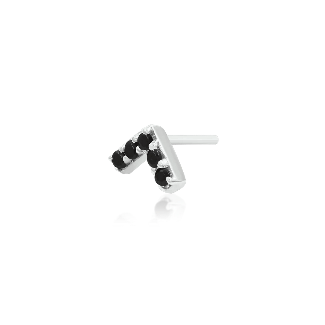 Chevron with Black CZ — Junipurr