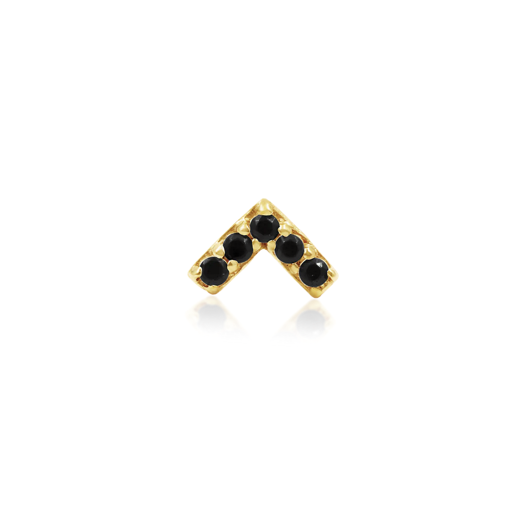 Chevron with Black CZ — Junipurr