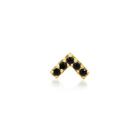 Chevron with Black CZ — Junipurr