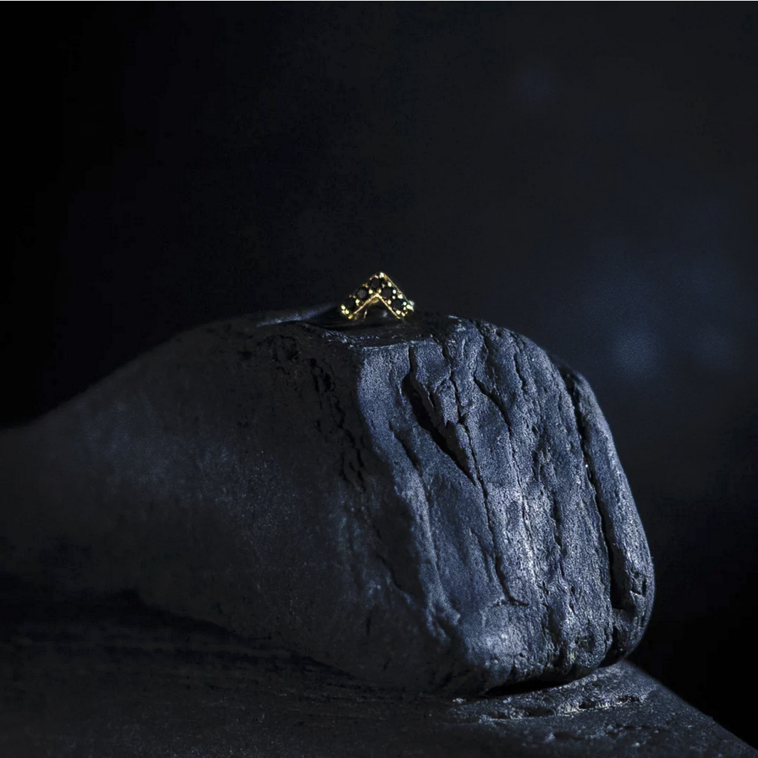 Chevron with Black CZ — Junipurr