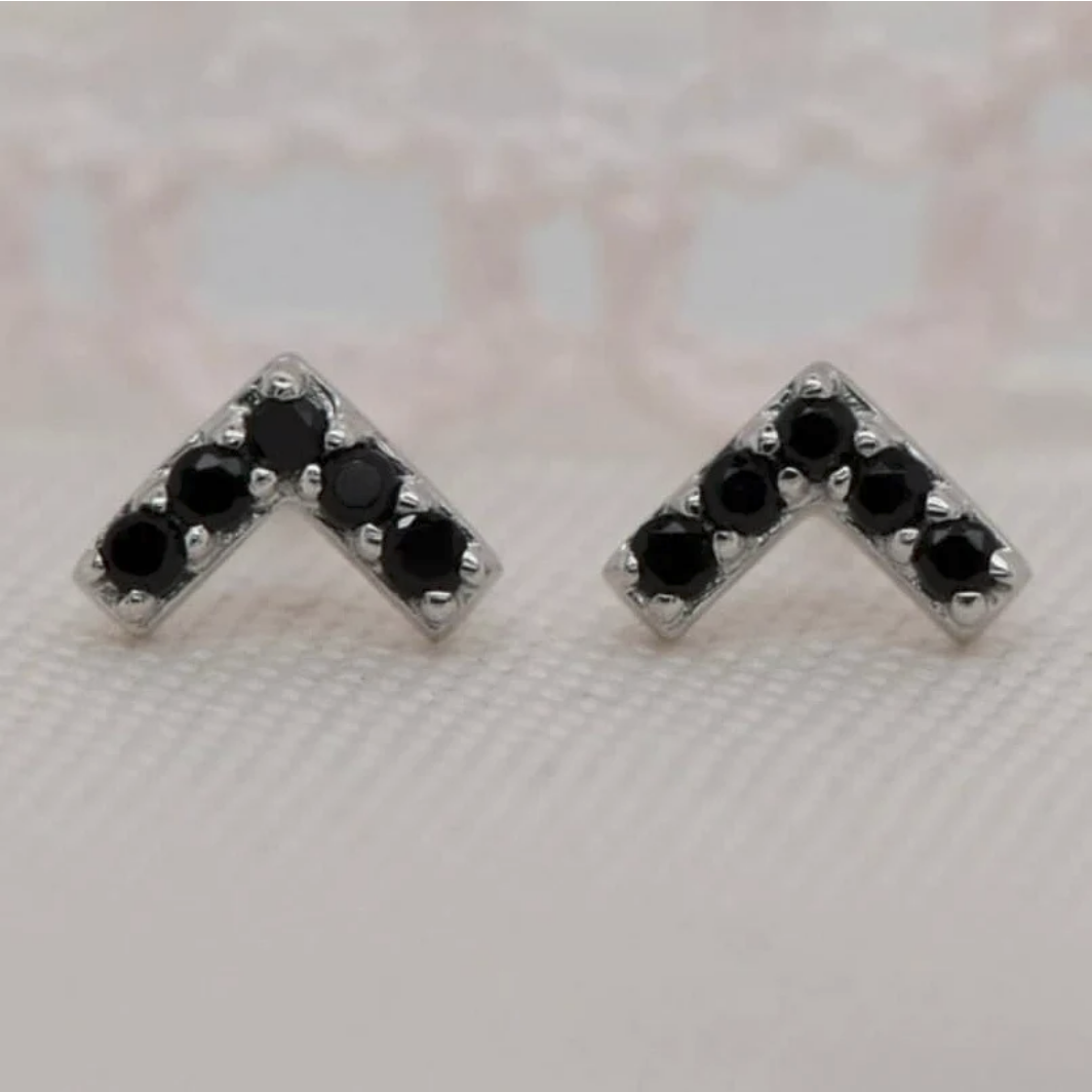 Chevron with Black CZ — Junipurr