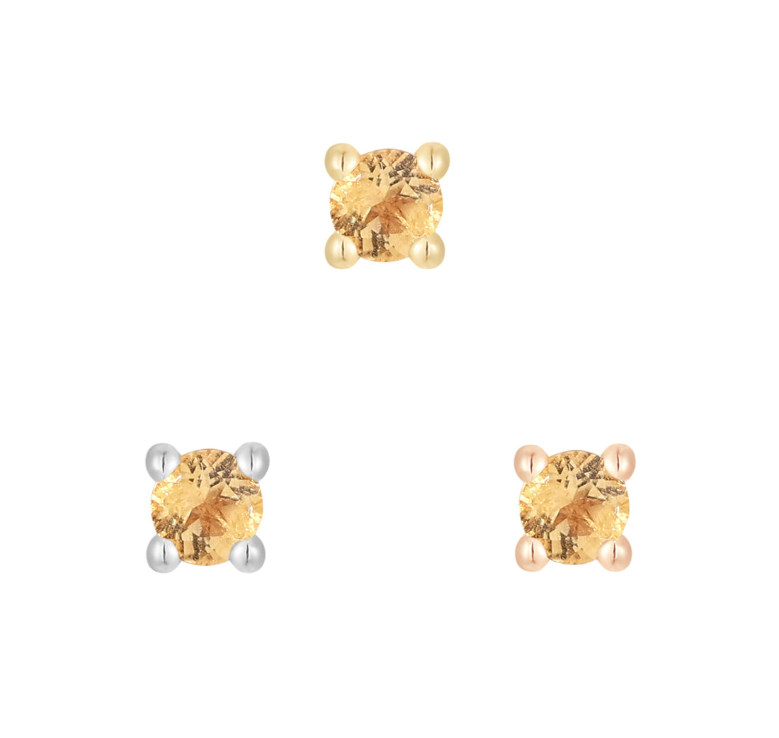 Prong Gem with Citrine - Buddha Jewelry