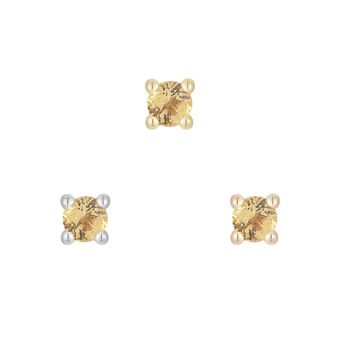 Prong Set Gem with Citrine — Buddha