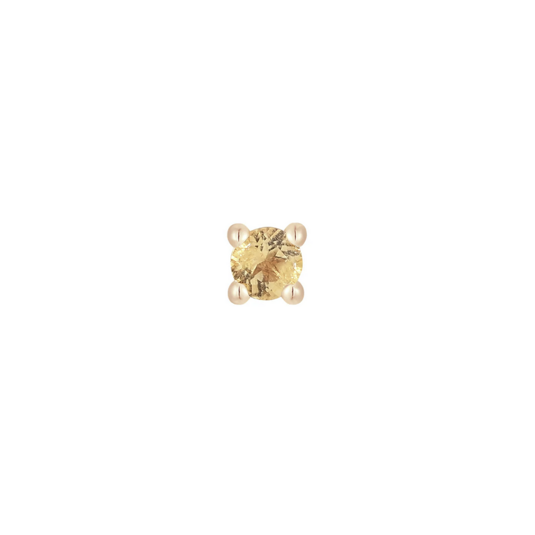 Prong Set Gem with Citrine — Buddha