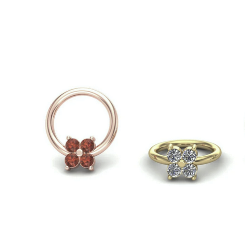 Cluster Quadrinity with Gemstone Ring from Mushroom