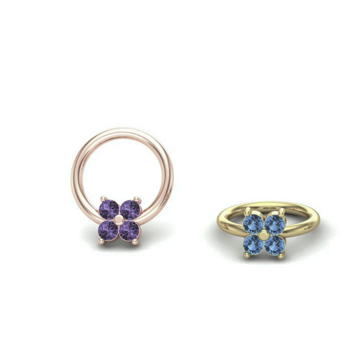 Cluster Quadrinity with Gemstone Ring from Mushroom