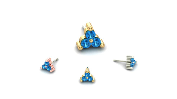 Cluster Trinity with Gemstones from Mushroom — M.US.HROOM