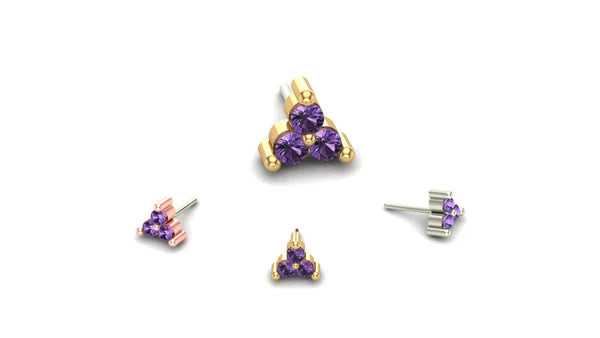 Cluster Trinity with Gemstones from Mushroom — M.US.HROOM
