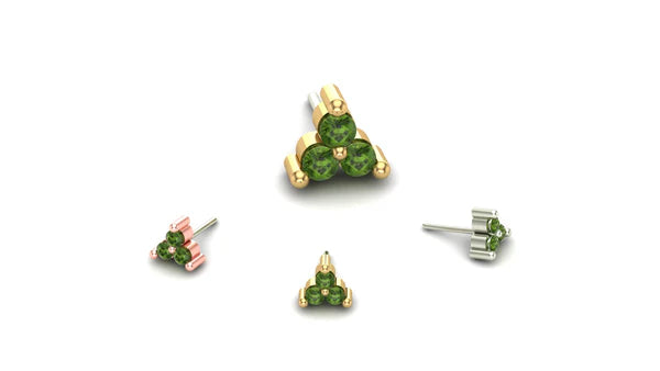 Cluster Trinity with Gemstones from Mushroom — M.US.HROOM