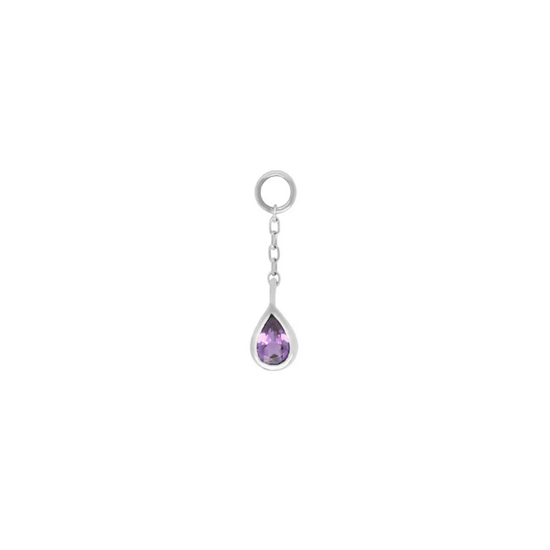 Concorde Chain Charm with Amethyst and CZ and Chain From Buddha