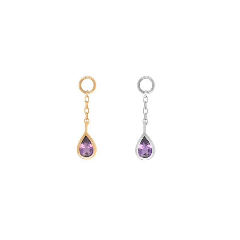 Concorde Chain Charm with Amethyst and CZ and Chain — Buddha