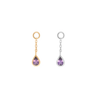 Concorde Chain Charm with Amethyst and CZ and Chain — Buddha