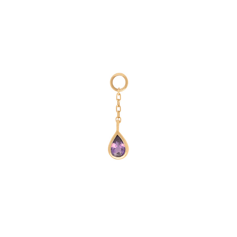Concorde Chain Charm with Amethyst and CZ and Chain — Buddha