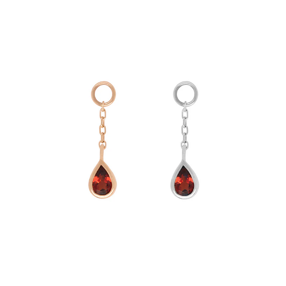 Concorde Chain Charm with Garnet — Buddha