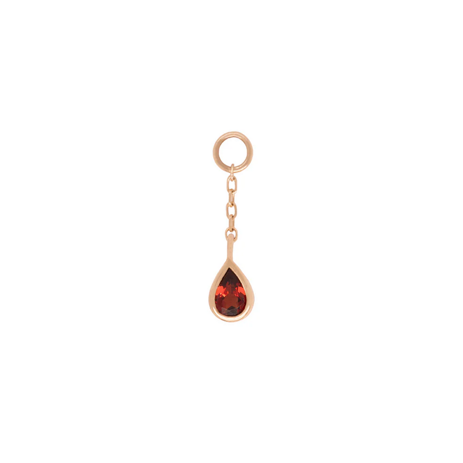 Concorde Chain Charm with Garnet — Buddha