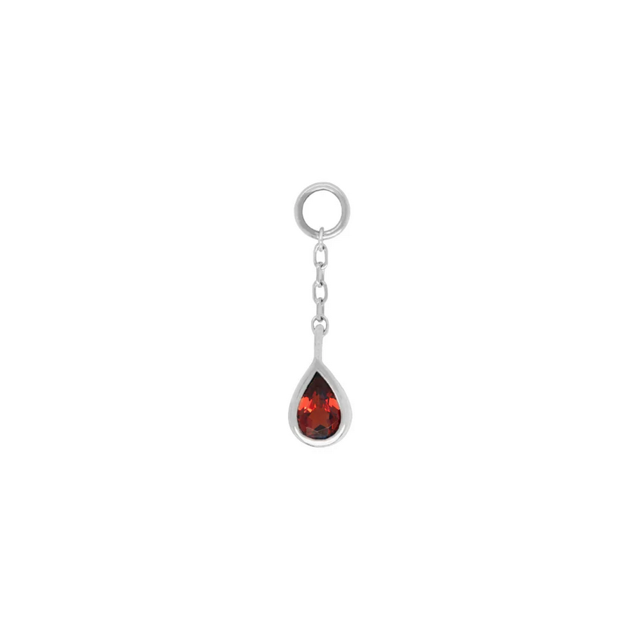 Concorde Chain Charm with Garnet — Buddha