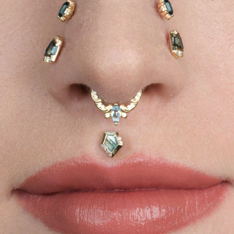 Coterie with London Blue Topaz Clicker — Buddha