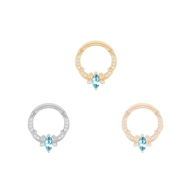 Coterie with London Blue Topaz Clicker — Buddha