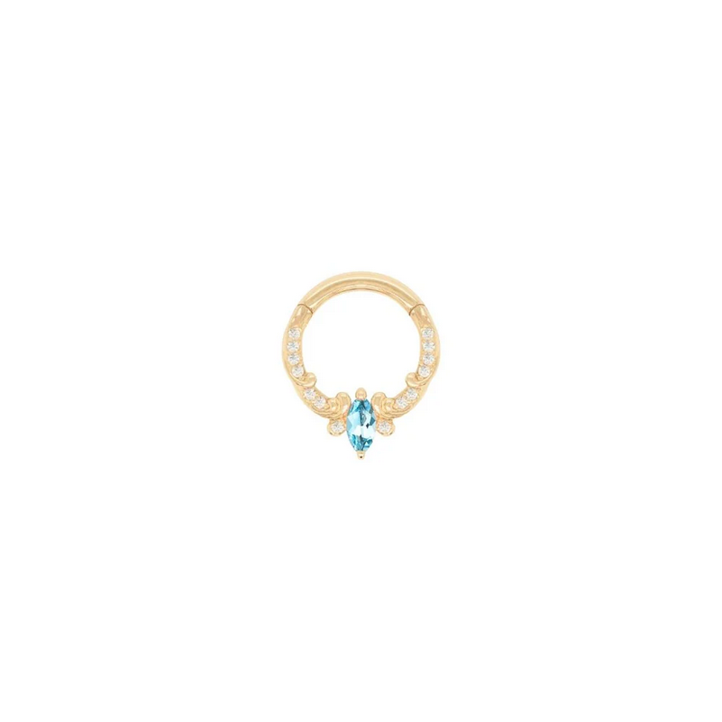 Coterie with London Blue Topaz Clicker — Buddha