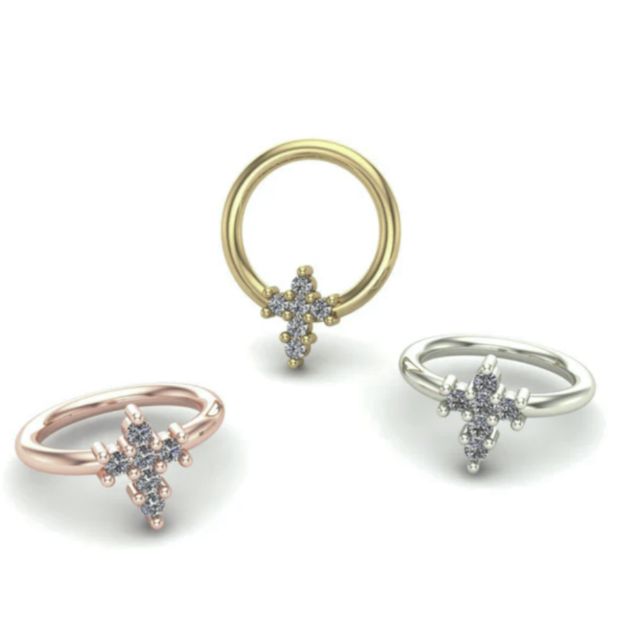 Cross Gemstone Ring — M.US.HROOM