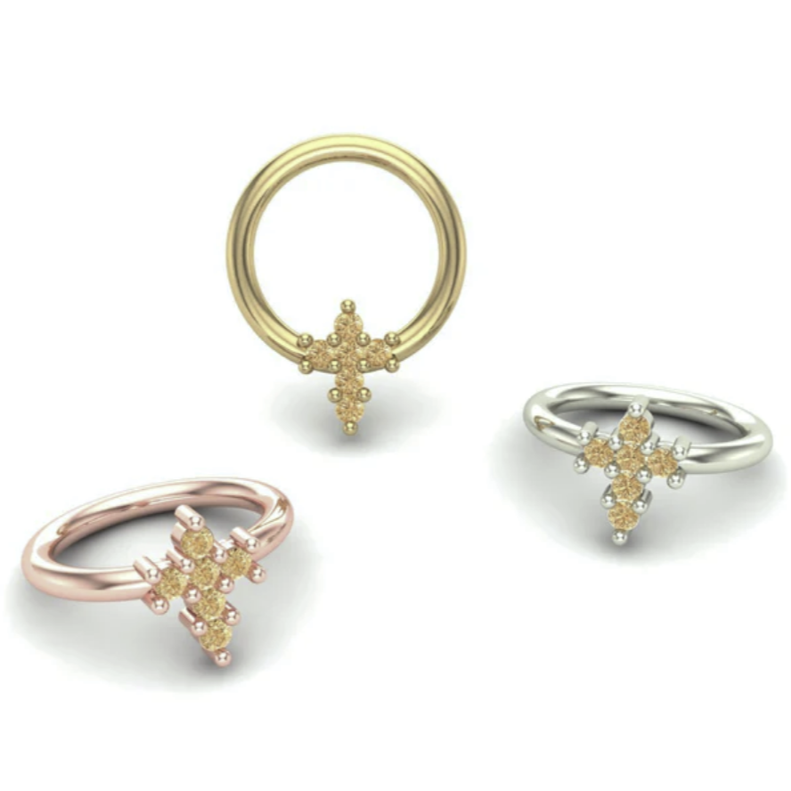 Cross Gemstone Ring — M.US.HROOM