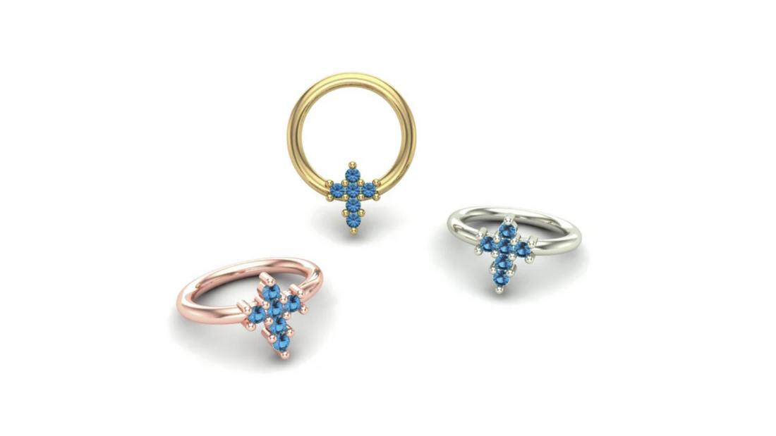 Cross Gemstone Ring — M.US.HROOM