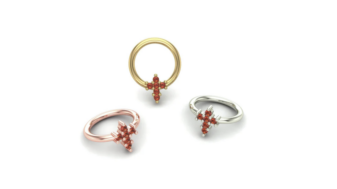 Cross Gemstone Ring — M.US.HROOM