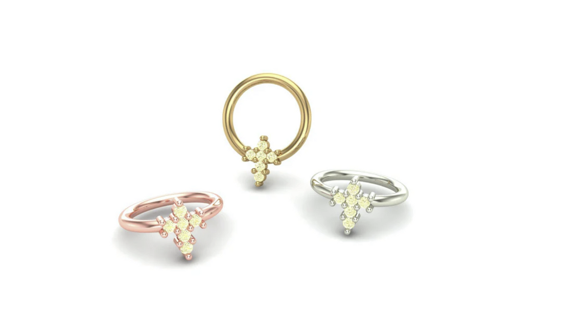 Cross Gemstone Ring — M.US.HROOM