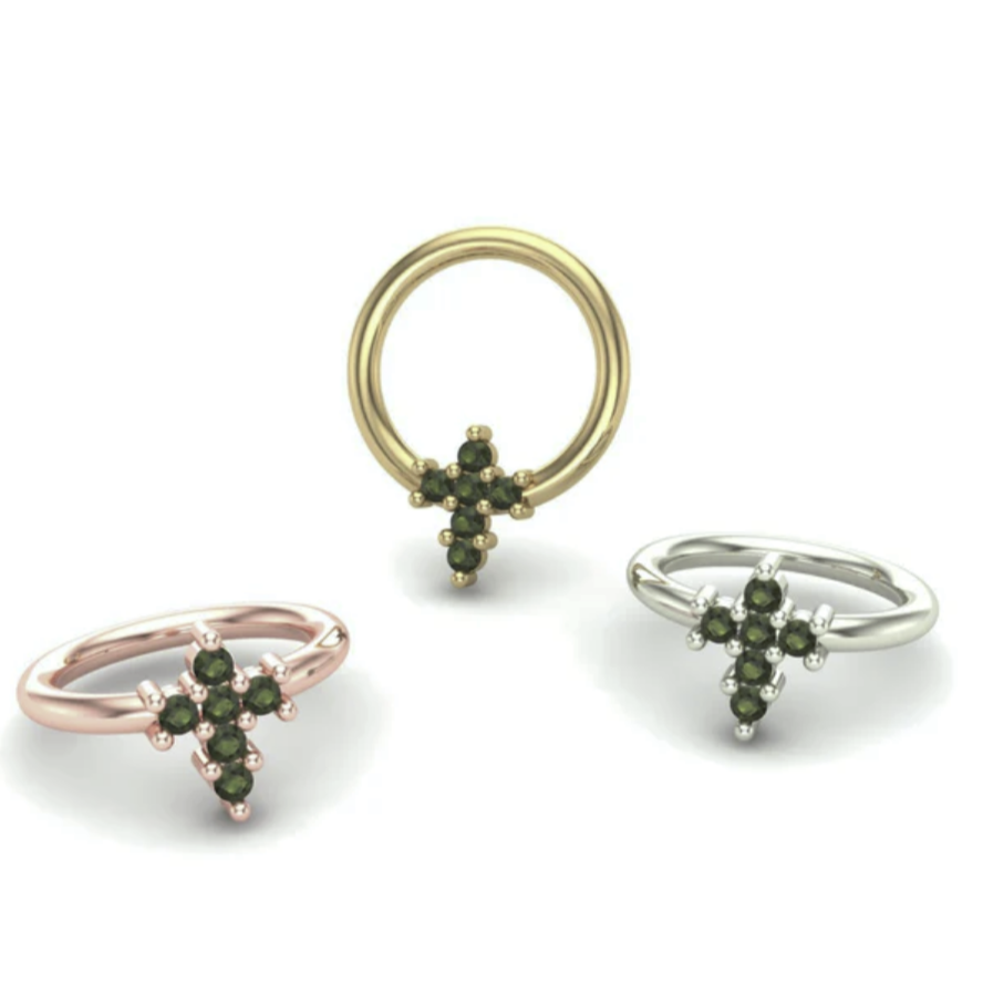 Cross Gemstone Ring — M.US.HROOM