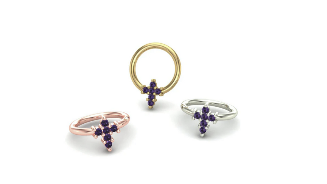 Cross Gemstone Ring — M.US.HROOM