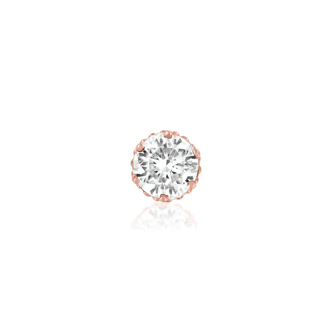 Crown Set CZ from Junipurr Rose Gold (Vault)