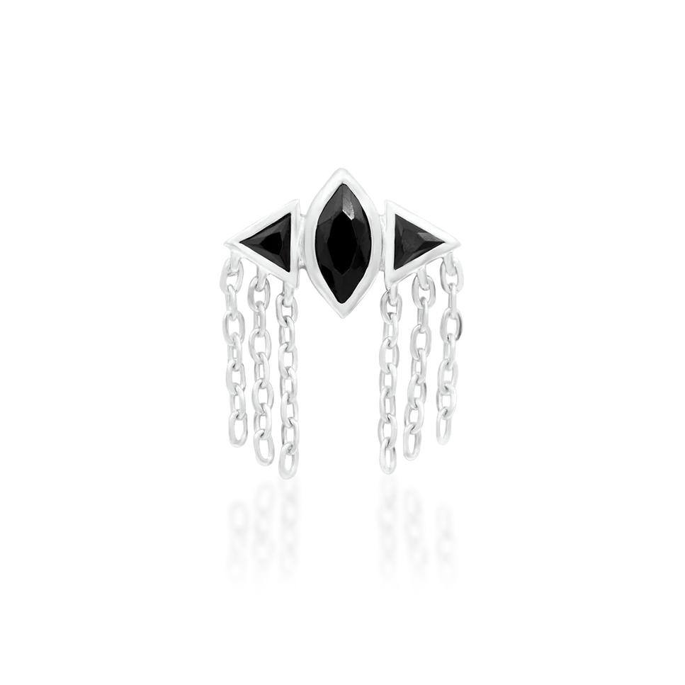 Cyrene with Black CZ — Junipurr