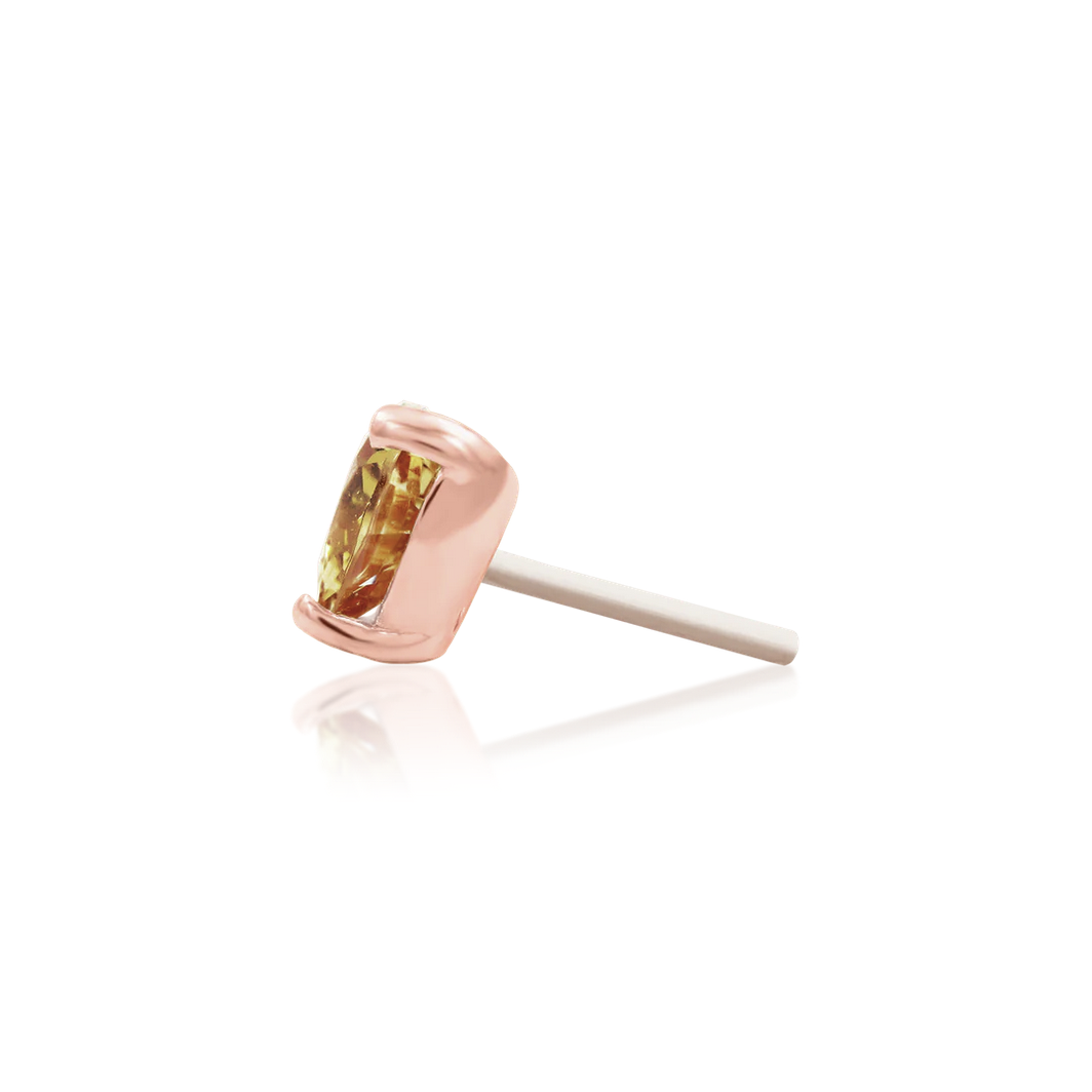 Dark Champagne Heart from Junipurr White Gold and Rose Gold (Vault)
