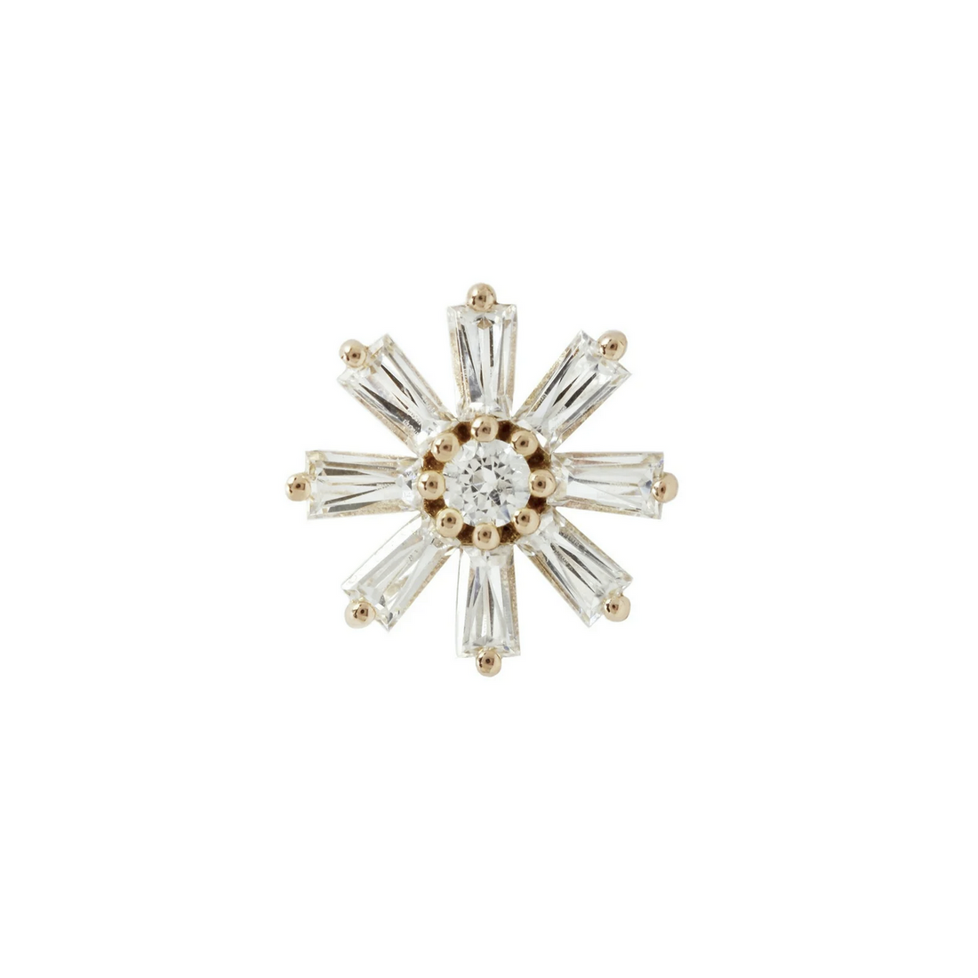 Deliah Baguette Flower CZ — Buddha