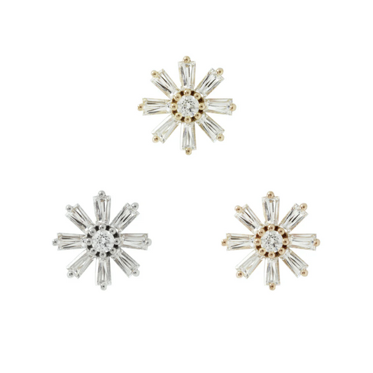 Deliah Baguette Flower CZ From Buddha