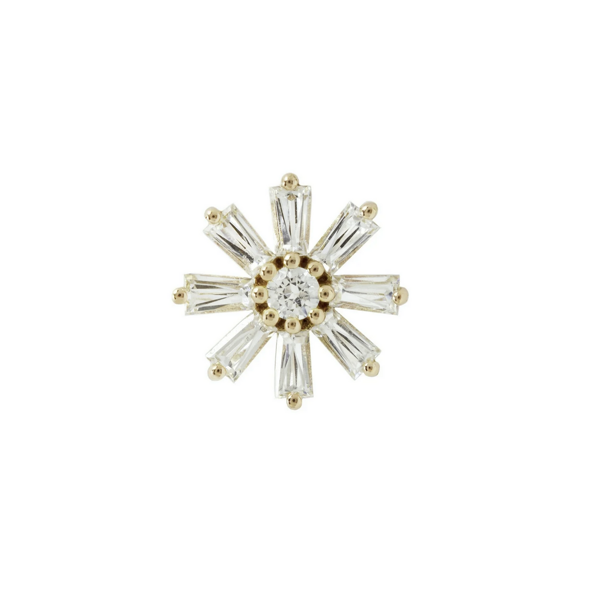 Deliah Baguette Flower CZ — Buddha