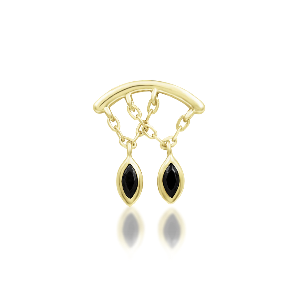 Delphine with Black CZ — Junipurr