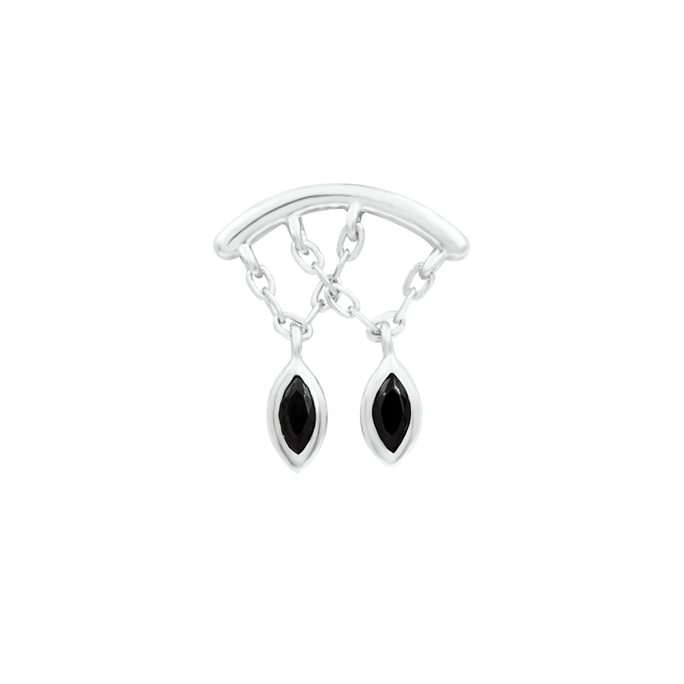 Delphine with Black CZ — Junipurr