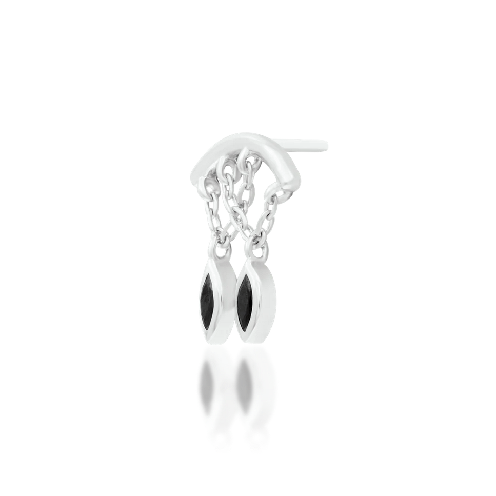 Delphine with Black CZ — Junipurr
