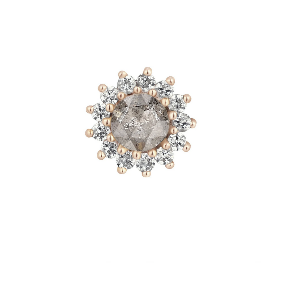 Delphine with Grey Diamond and White Sapphire — Buddha