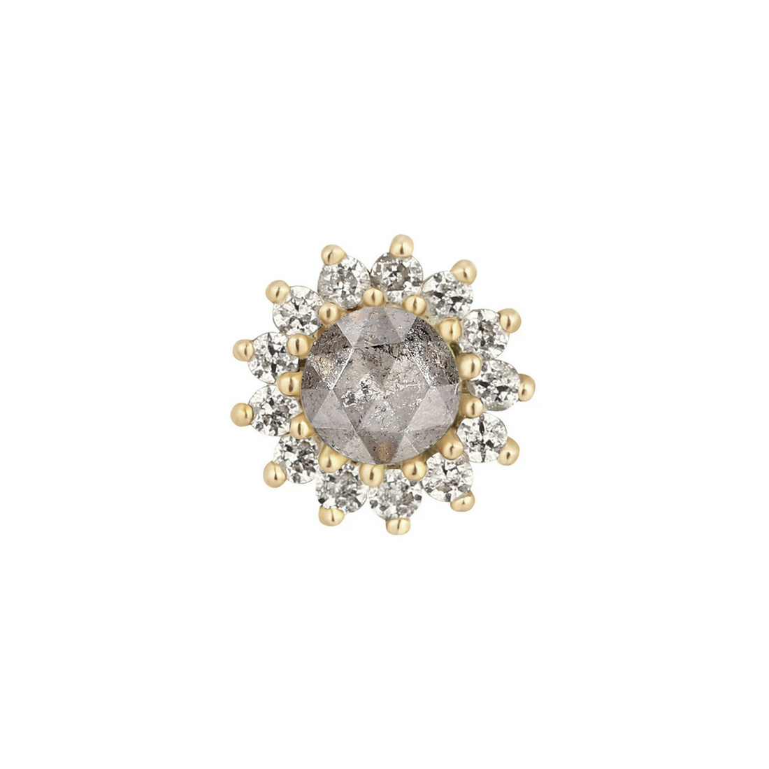 Delphine with Grey Diamond and White Sapphire — Buddha