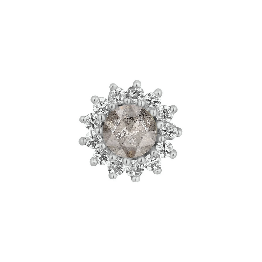 Delphine with Grey Diamond and White Sapphire — Buddha