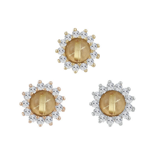 Delphine with Rutilated Quartz and White Sapphire From Buddha