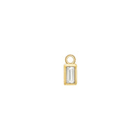 Diamond Baguette Solitaire Bezel Charm — Modern Mood