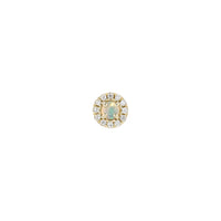 Diamond Halo - 4mm Round Cabochon Moonstone — Modern Mood