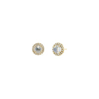 Diamond Halo - 5MM Round Cabochon Moonstone — Modern Mood
