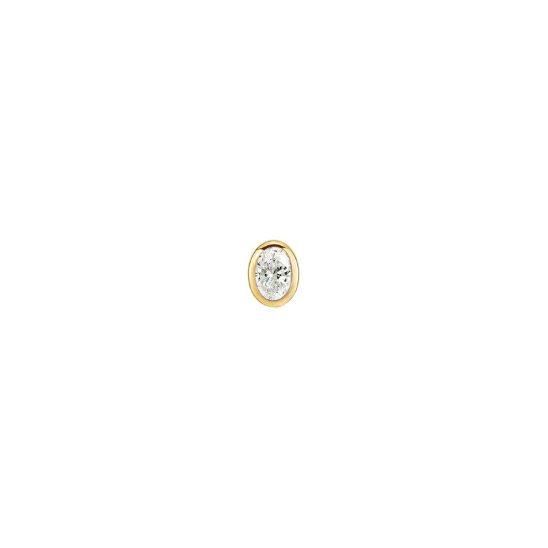 Diamond Oval Solitaire Bezel — Modern Mood