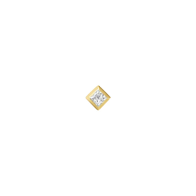 Diamond Princess Square Solitaire Bezel — Modern Mood