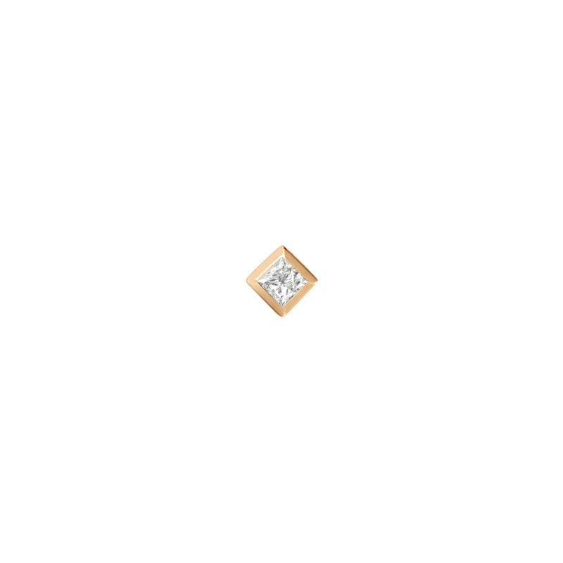 Diamond Princess Square Solitaire Bezel — Modern Mood