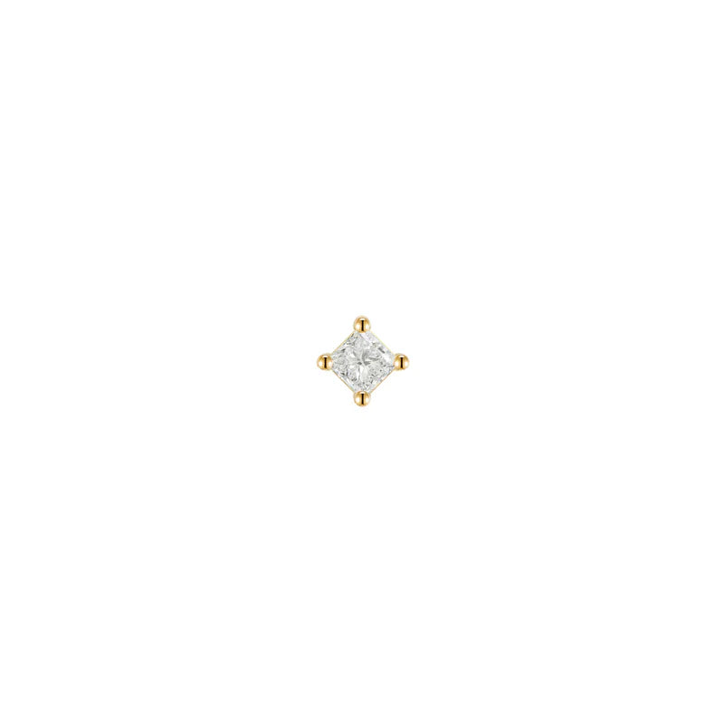 Diamond Princess Square Solitaire Prong — Modern Mood